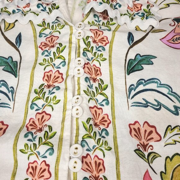 FARM Rio Floral Embroidered Jumpsuit - White and Pink - Picture 2 of 9